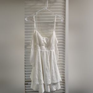 Windsor White Eyelet Spaghetti-Strap Girls Dress